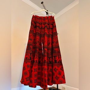 Red Elephant Palazzo Pants